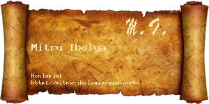 Mitru Ibolya névjegykártya