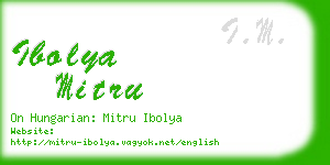 ibolya mitru business card